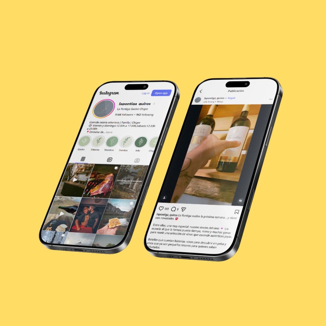 La Pontiga Gastro Chigre redes sociales | Melodijopérez agencia de comunicación rural en Asturias