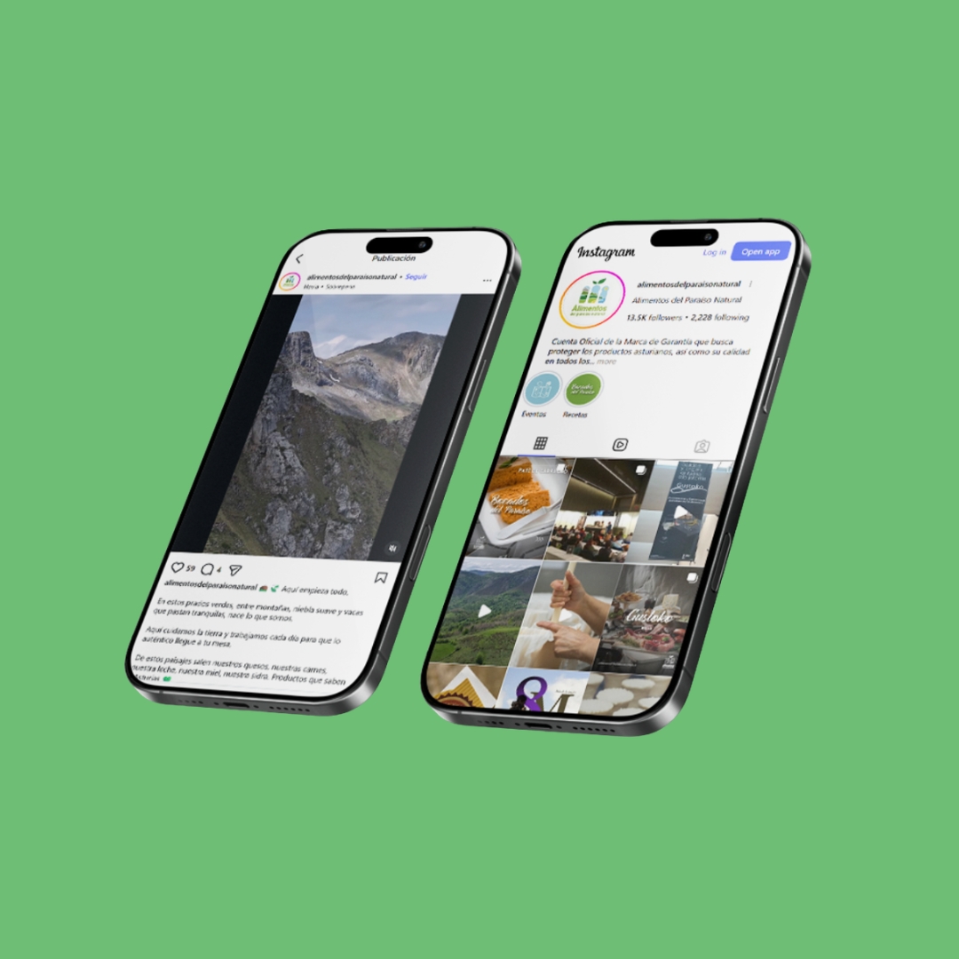 Alimentos del Paraíso Natural redes sociales | Melodijopérez agencia de comunicación rural en Asturias