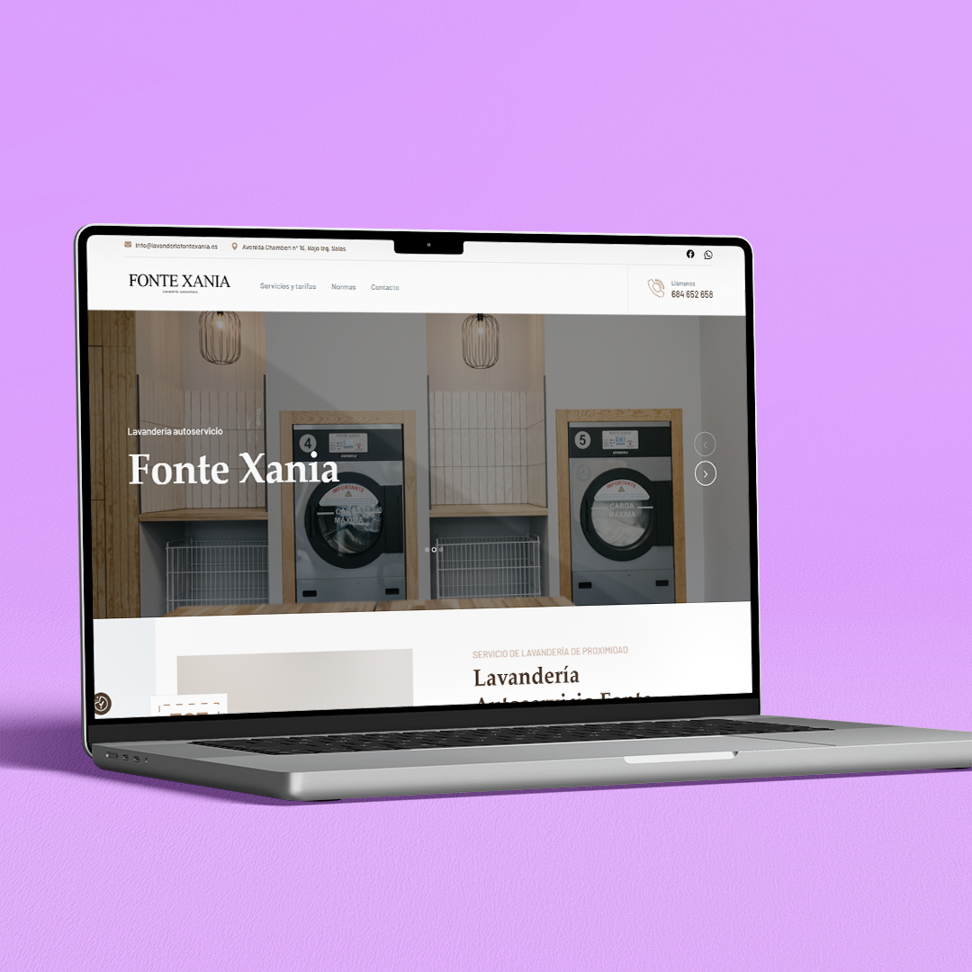 Lavandería Fonte Xania desarrollo web | Melodijopérez agencia de comunicación rural en Asturias