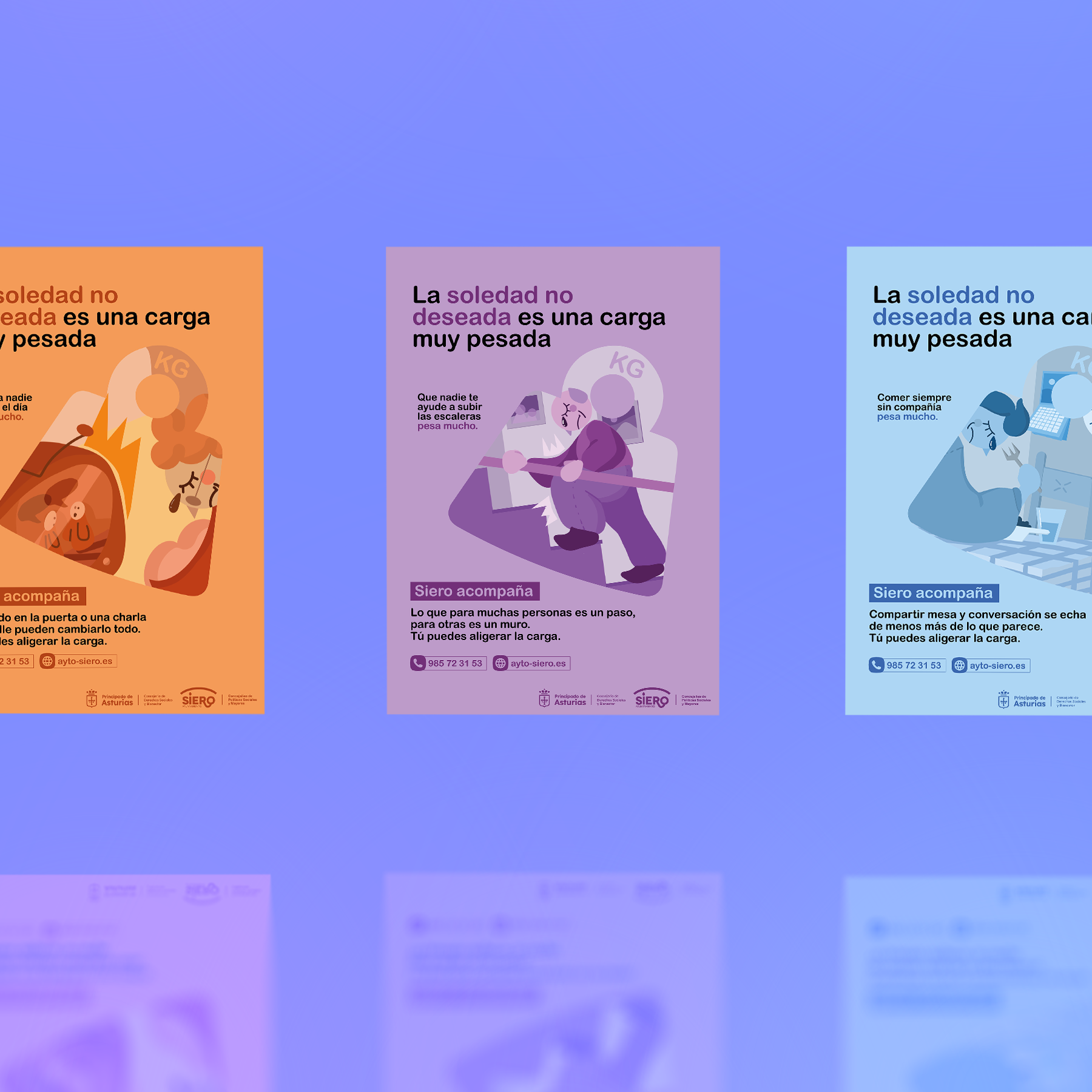 Soledad no deseada Campaña Diseño gráfico | Melodijopérez agencia de comunicación rural en Asturias