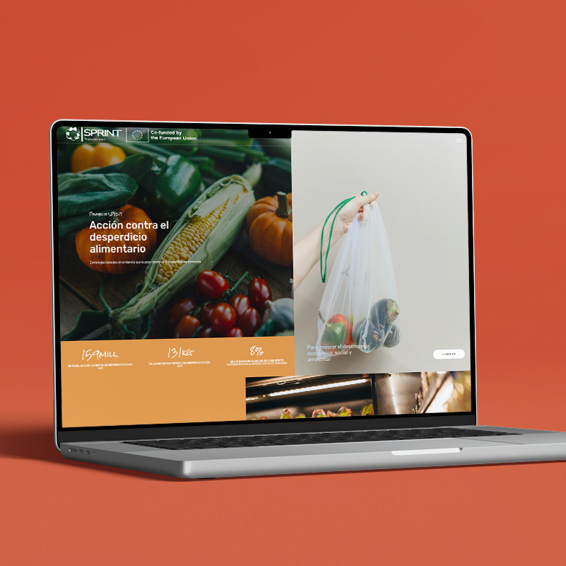 SPRINT to zero food waste desarrollo web | Melodijopérez agencia de comunicación rural en Asturias